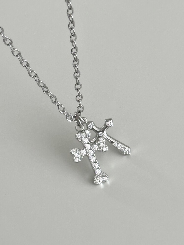 雨琦同款 24 winter - cubic cross necklace