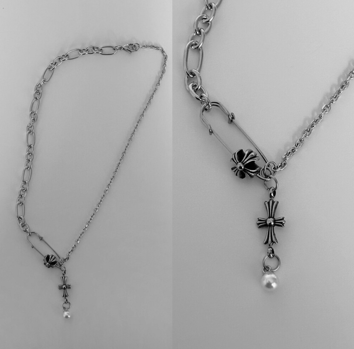 黃禮志同款 pearl drop necklace（cross）