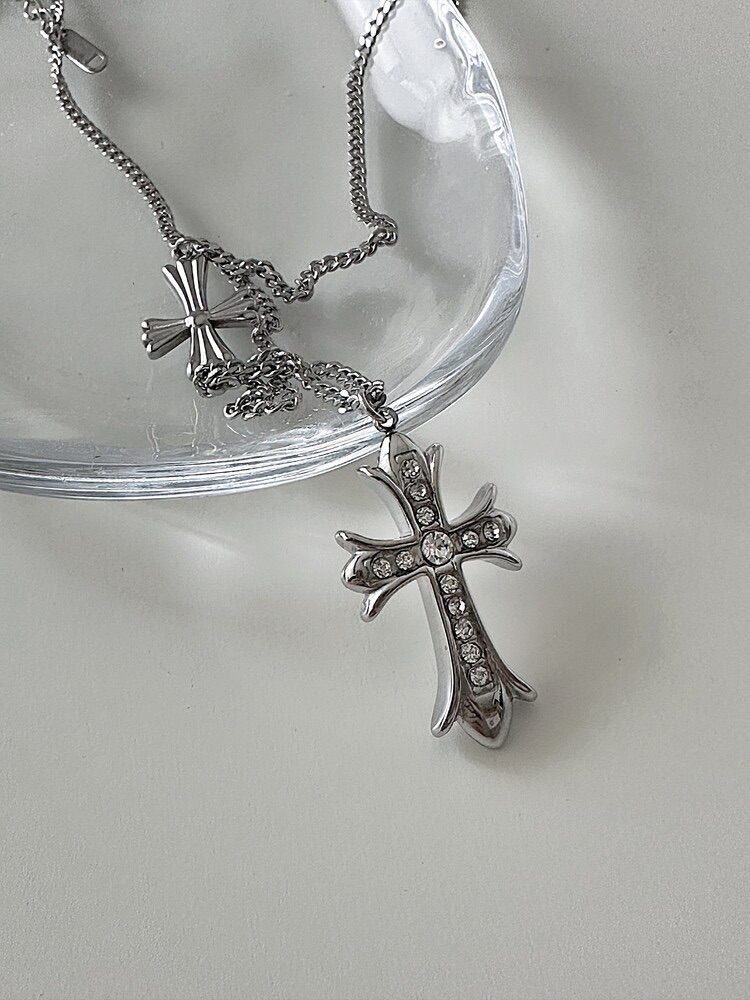 double cross necklace