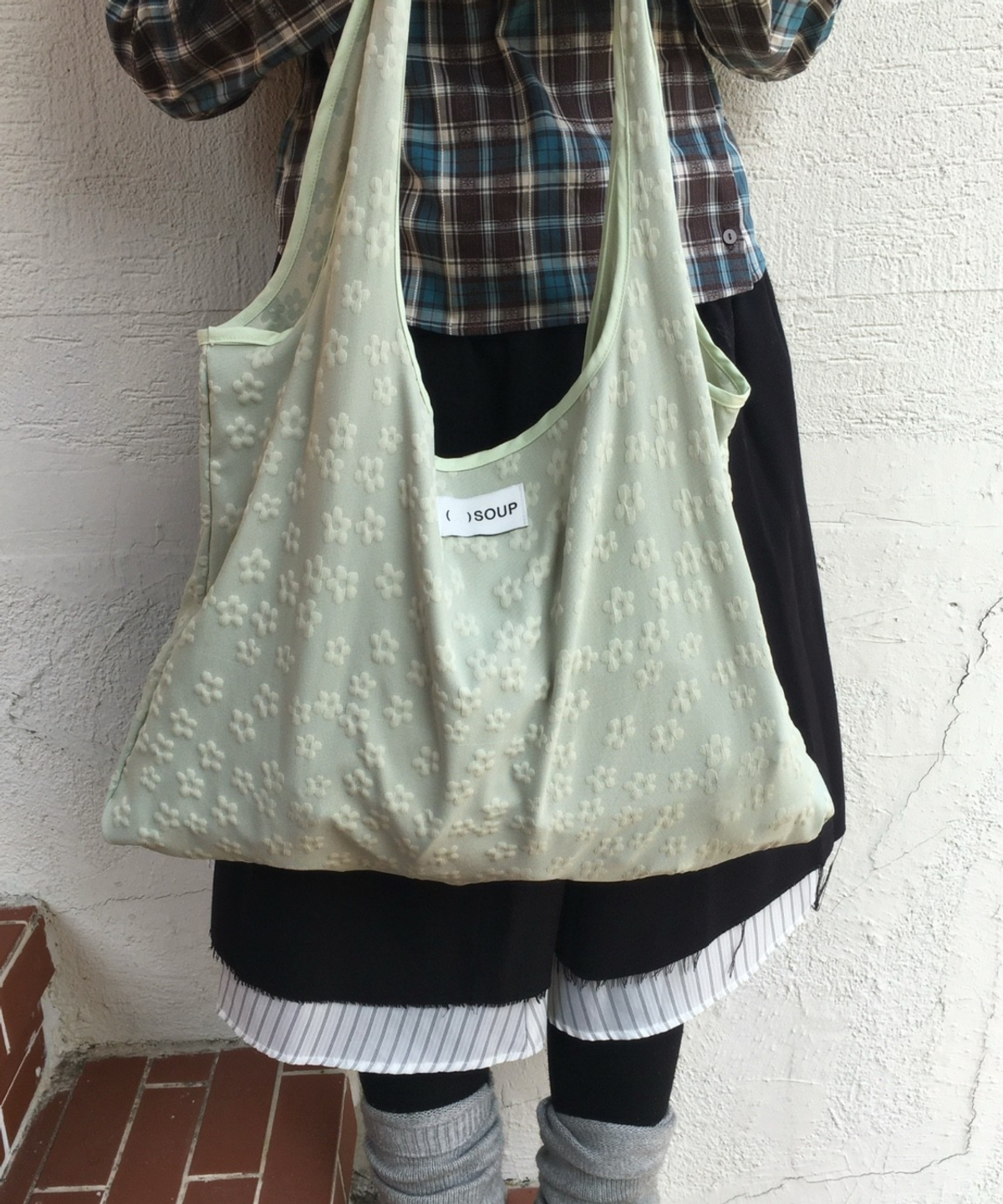 特價到7/12晚上十點 Blanksoup Floral Shopper Bag Sage