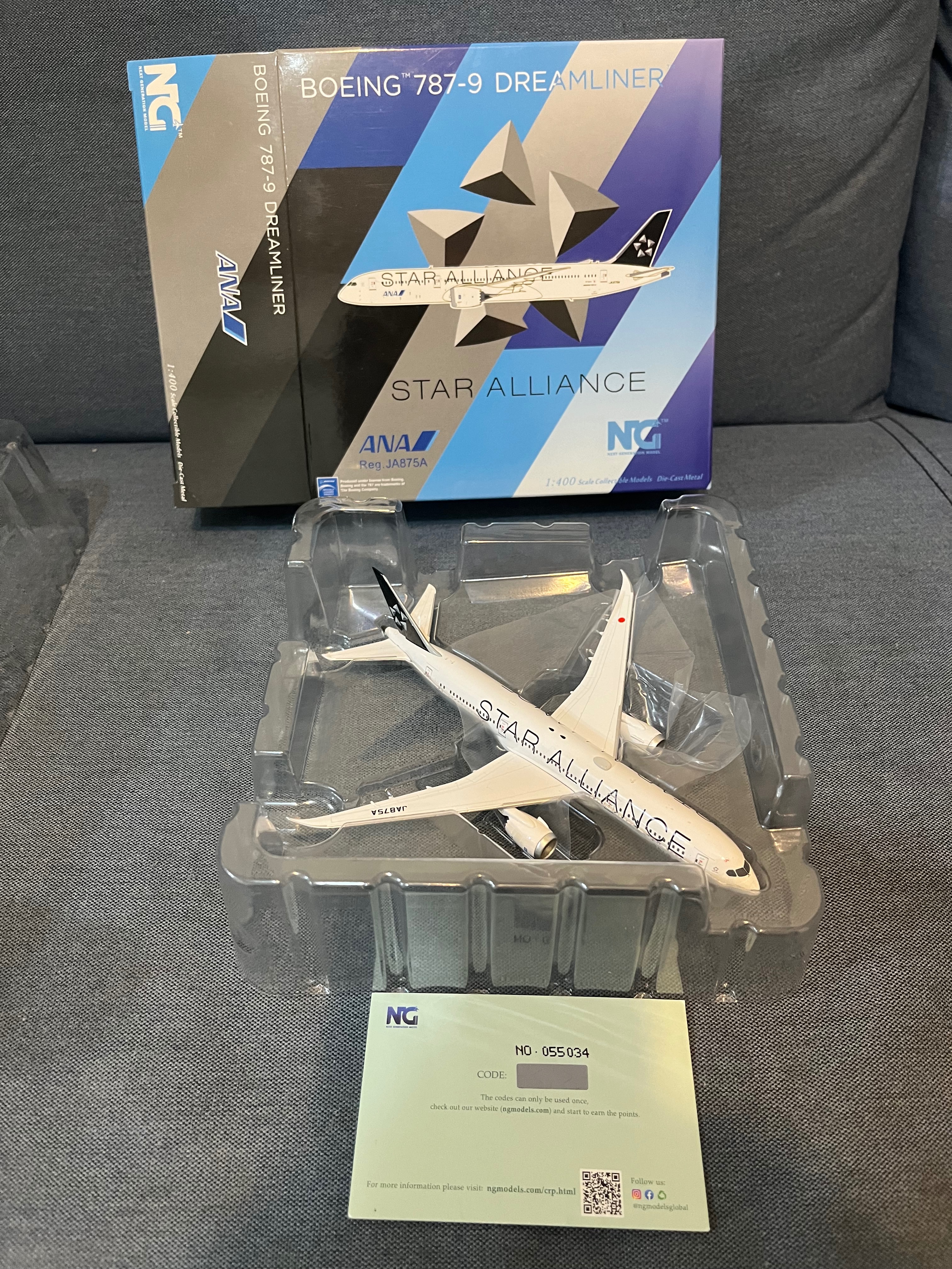 飛機25 1/400 全日本空輸 波音787-9 JA875A 星空聯盟彩繪 售1400 飛機25