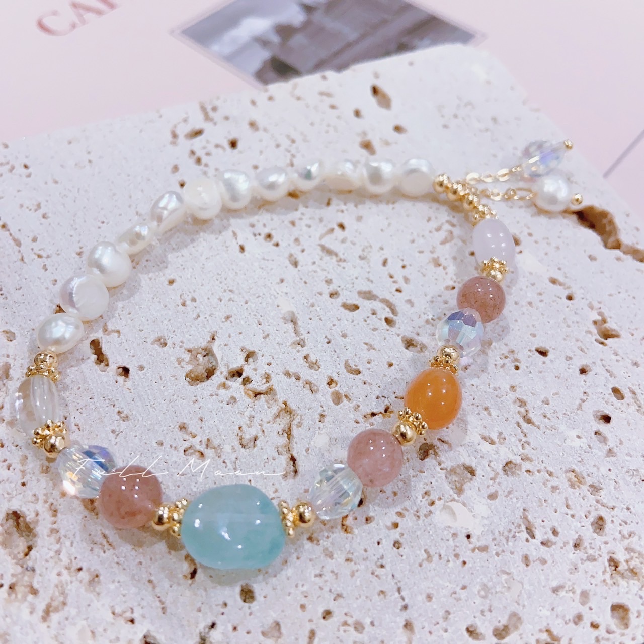 Fullxmoon_七彩珍珠手鍊（聖誕新品）