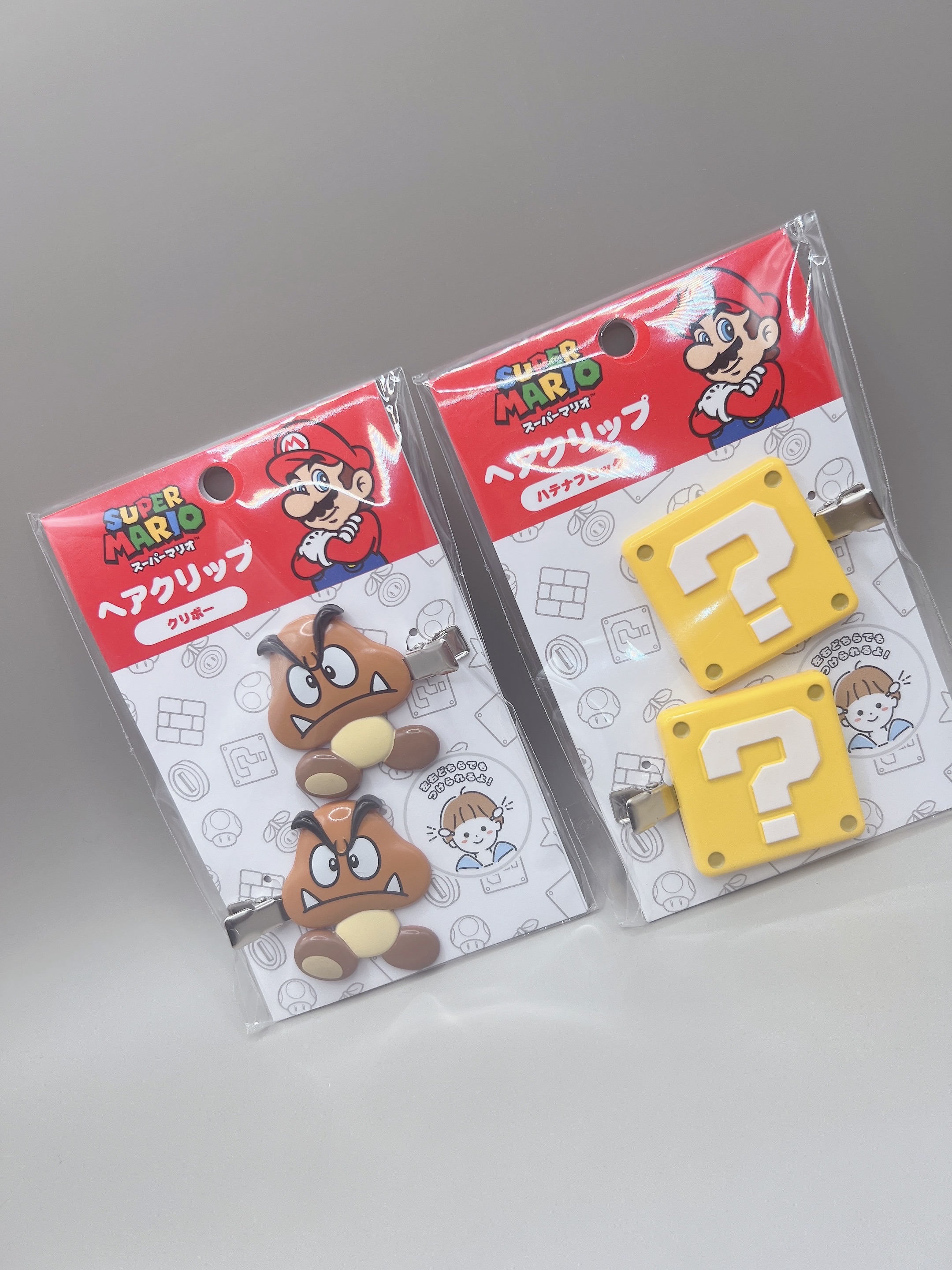 🌟￼［快速出貨］日本代購 超級瑪利歐系列髮夾 Mario 馬力歐 髮夾 髮飾 問號方塊 超級蘑菇 香菇