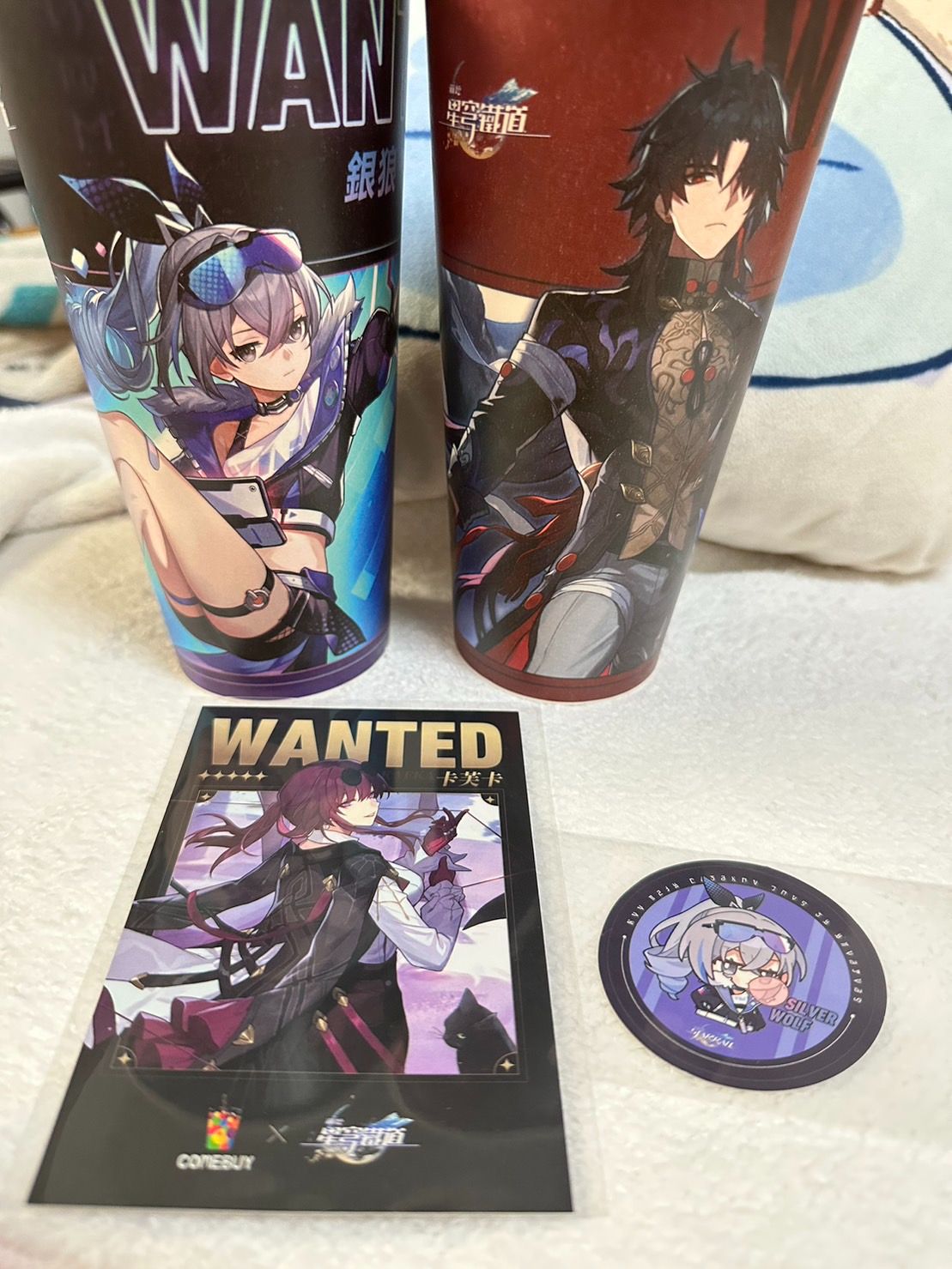 崩壞：星穹鐵道Comebuy 聯名杯子 卡芙卡 刃 銀狼 紙杯 貼紙實體卡虛寶卡