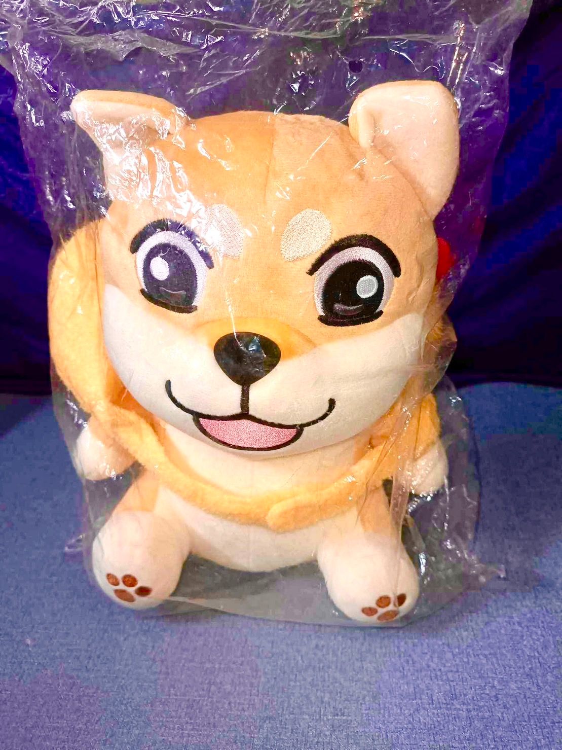 可布魯的豆卡頻道-坐姿絨毛玩偶-飯丸炸蝦頭 官方正版