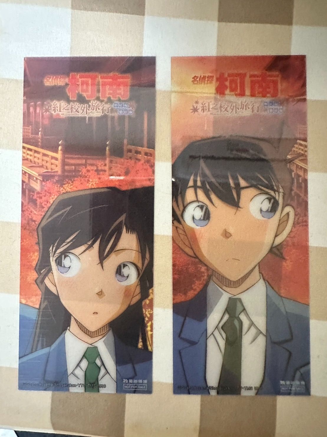 名偵探柯南 紅之校外旅行 明信片套組 透明書籤 全新 新一 小蘭 書籤 官方周邊