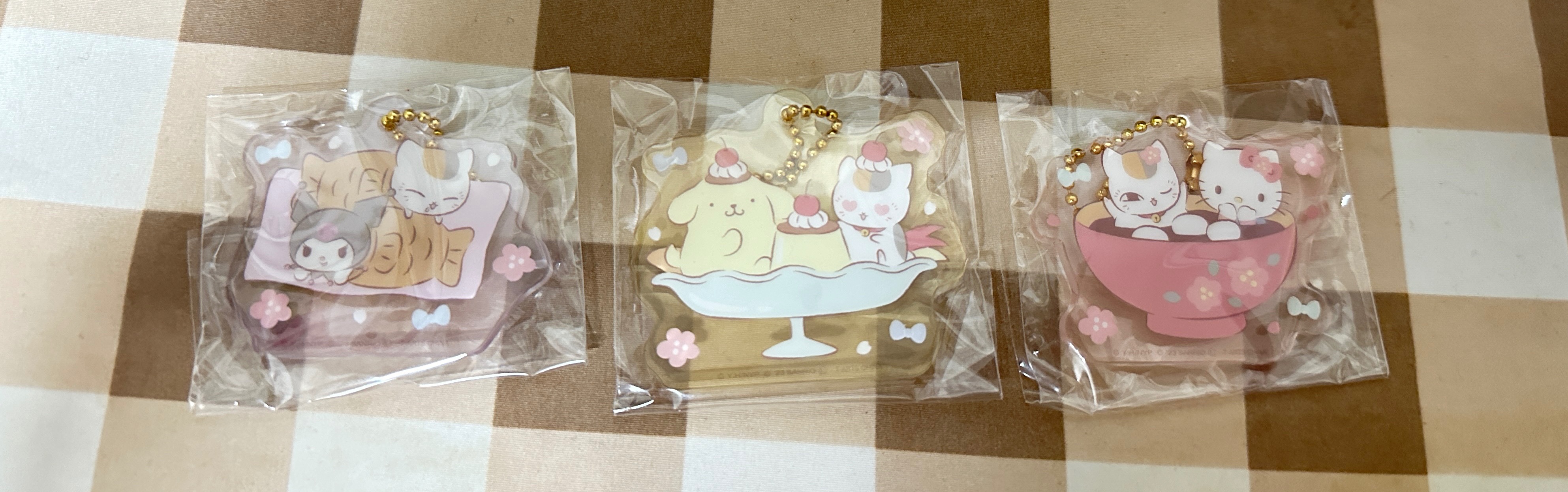 ￼轉蛋 扭蛋 夏目友人帳x三麗鷗角色壓克力吊飾 貓咪老師 夏目友人帳 布丁狗 酷洛米