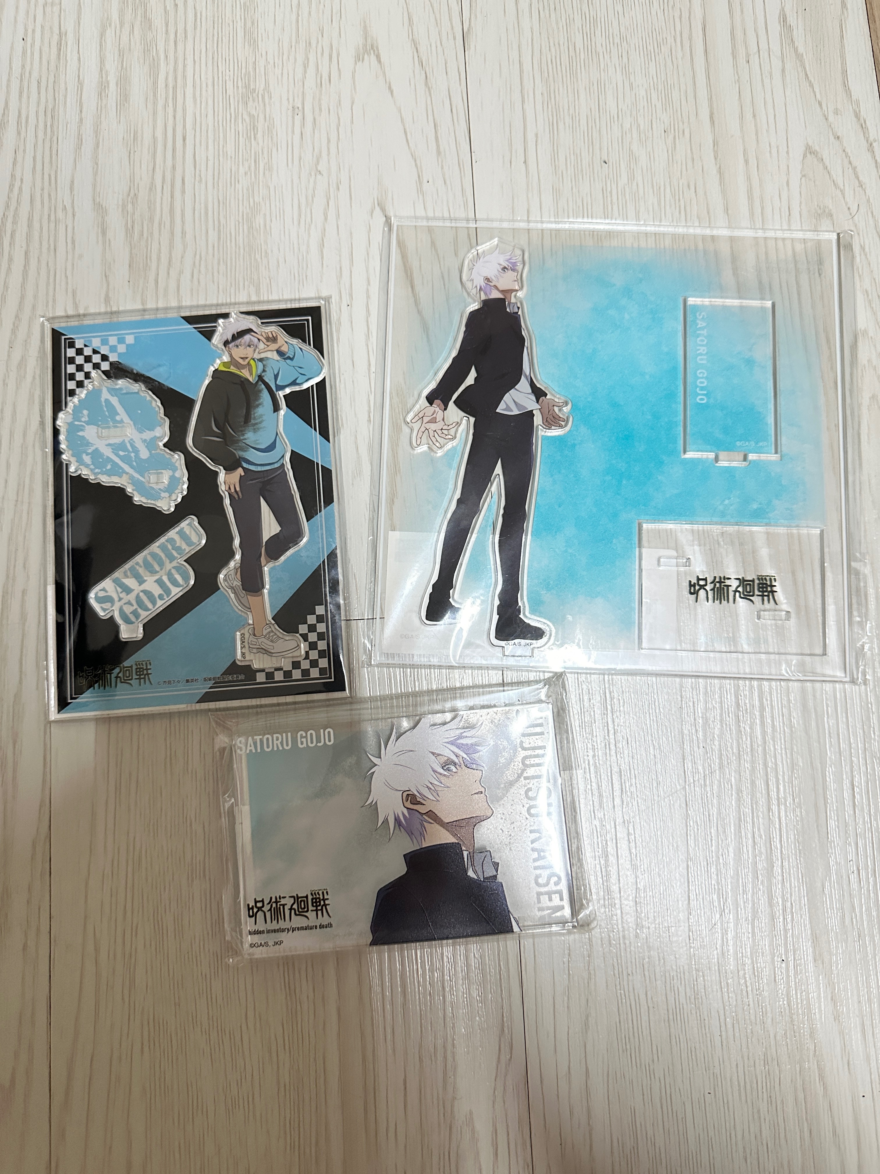 ￼咒術迴戰 大交流展 五條悟 立牌 壓克力磚 特典卡
