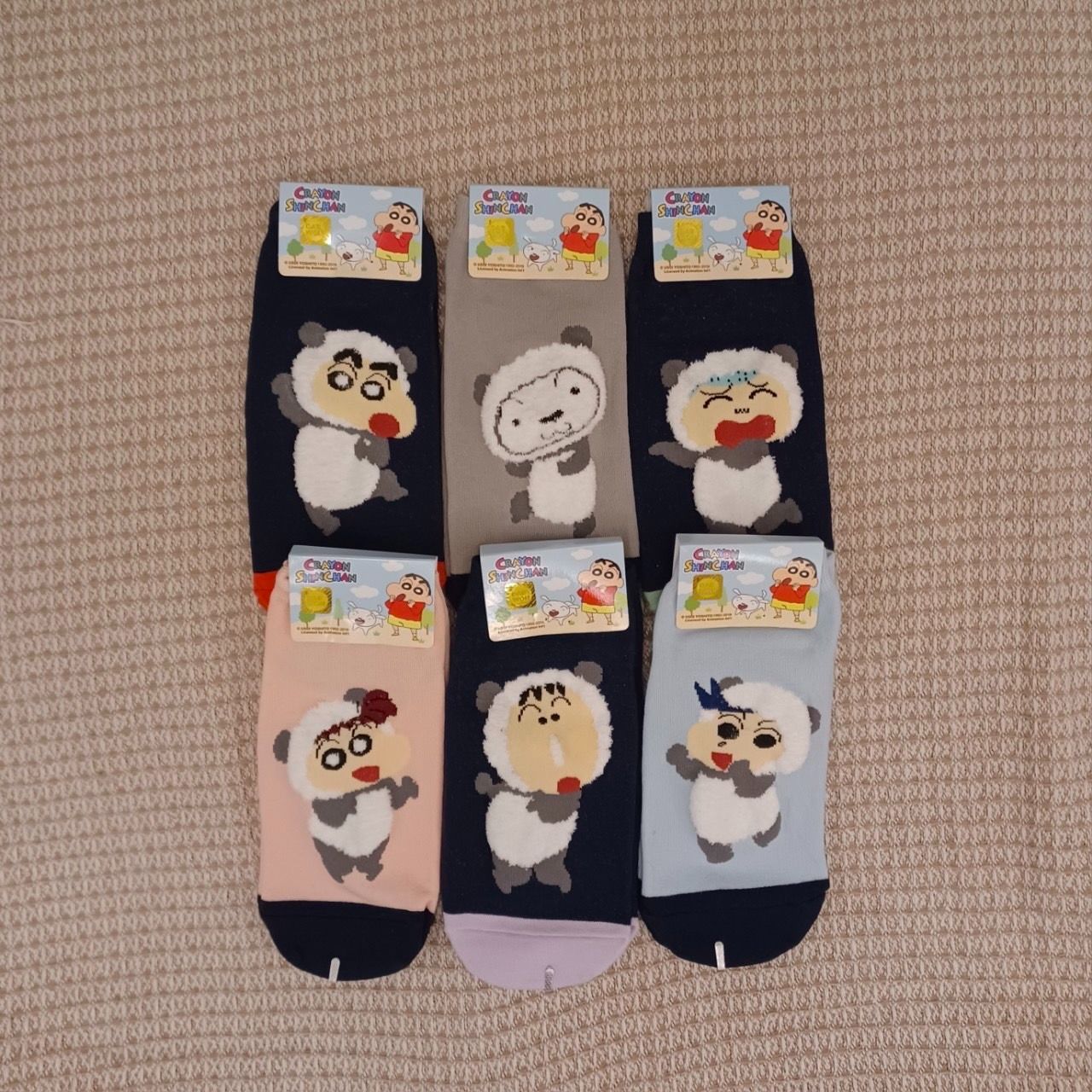 蠟筆小新毛絨系列短襪