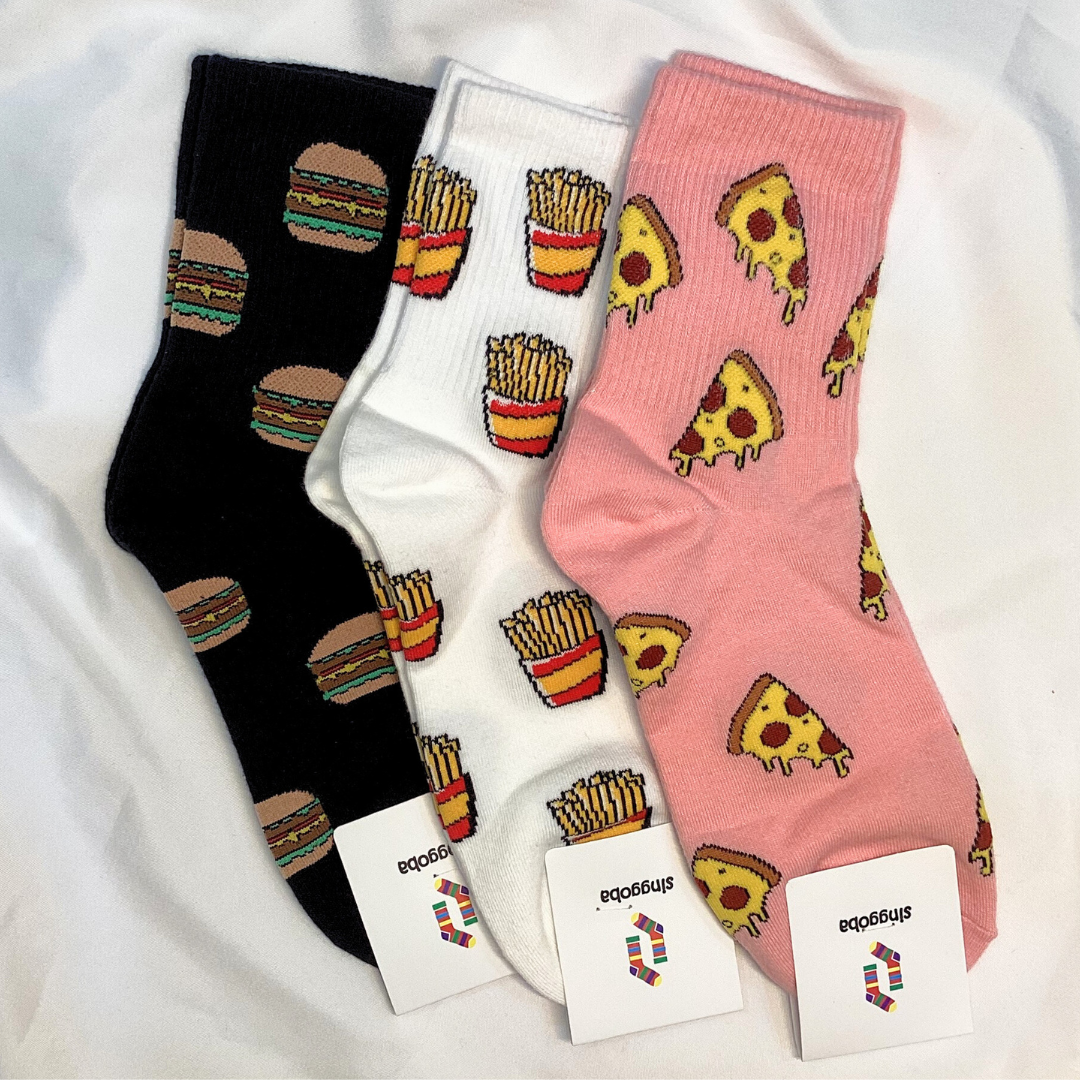 滿版速食中筒襪