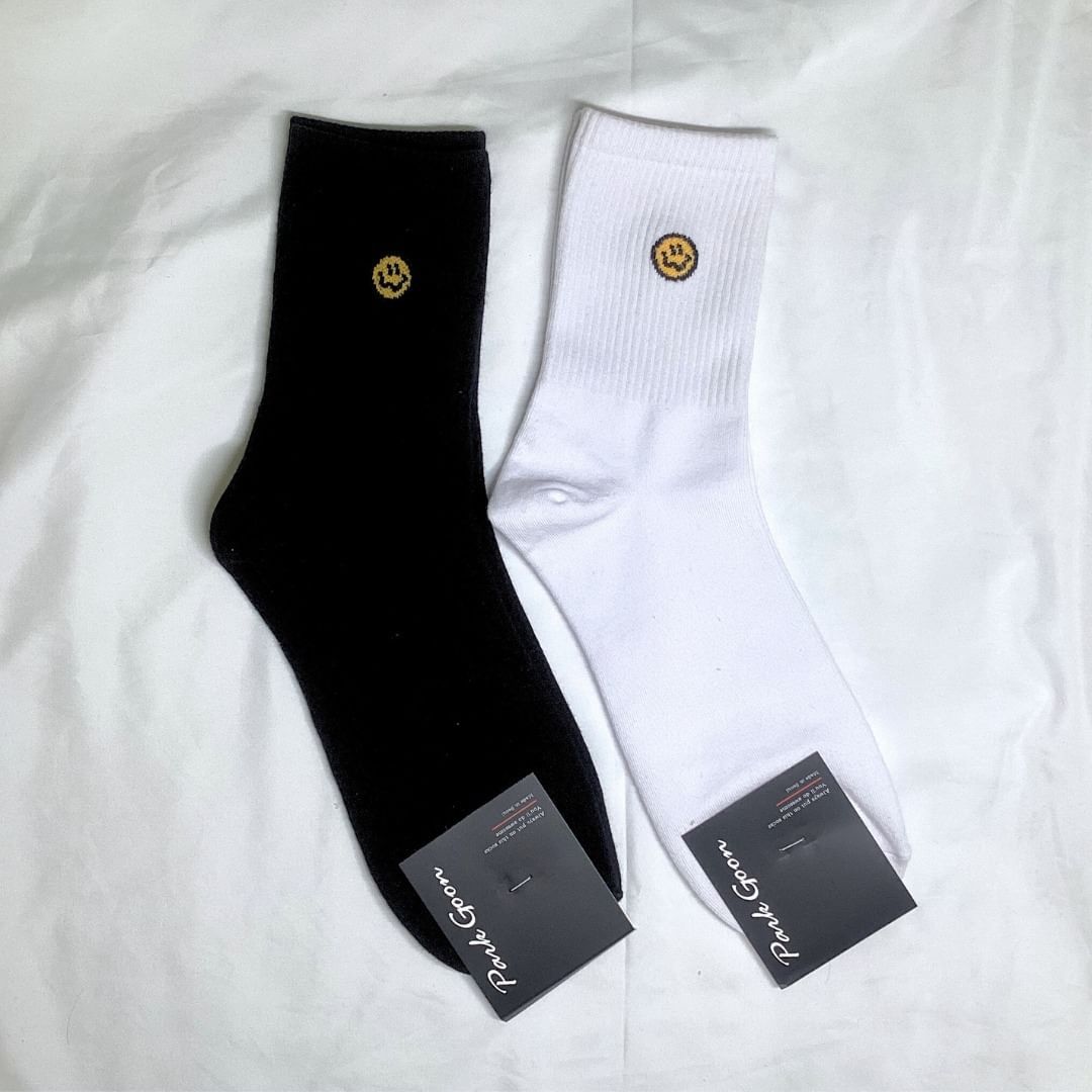 頑皮笑臉中筒襪