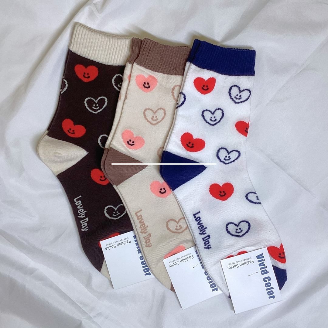 滿版LOVELY DAY中筒襪