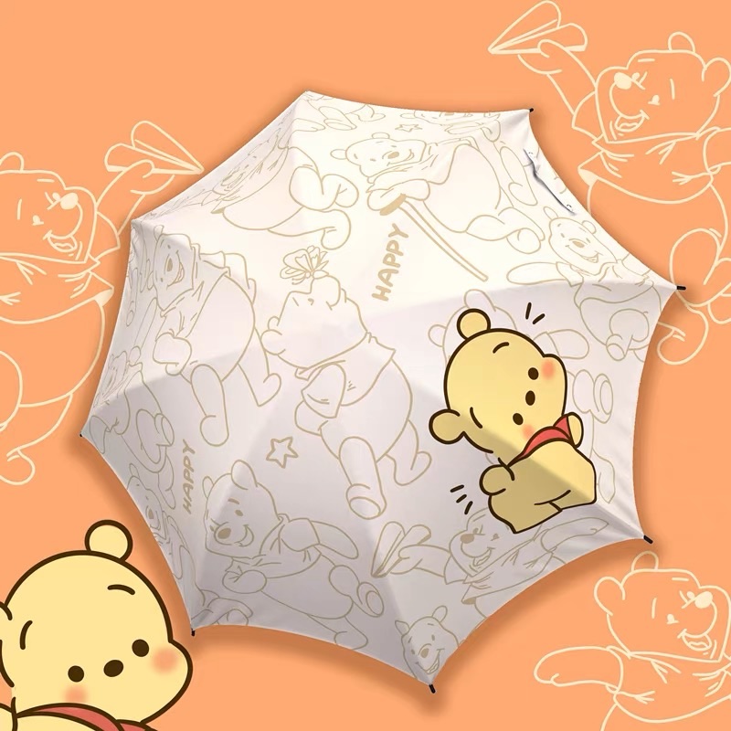 0029黑膠/透明自動摺疊傘
