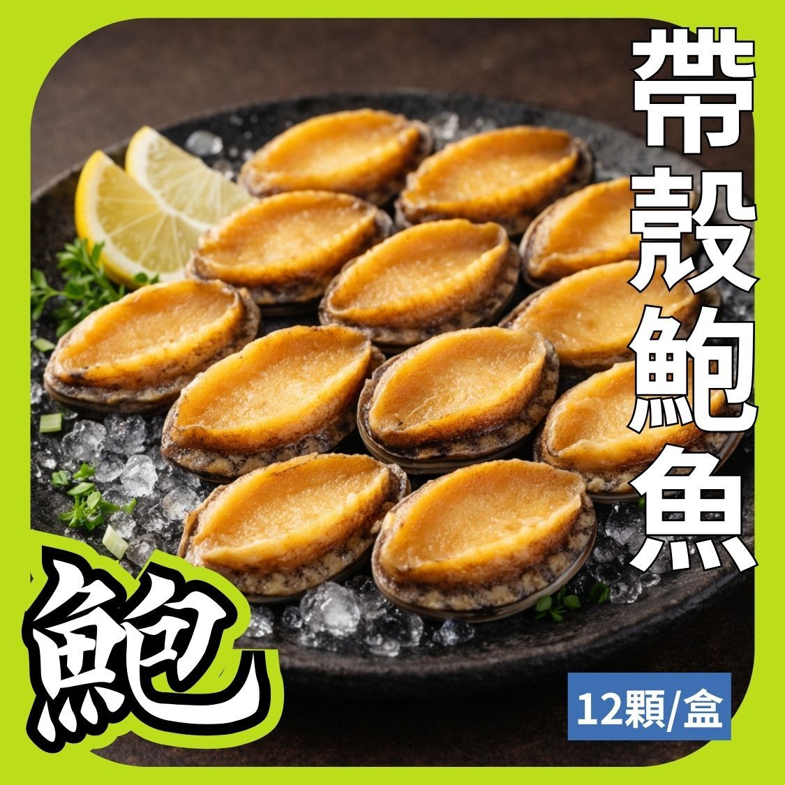 帶殼鮑魚禮盒（12P）