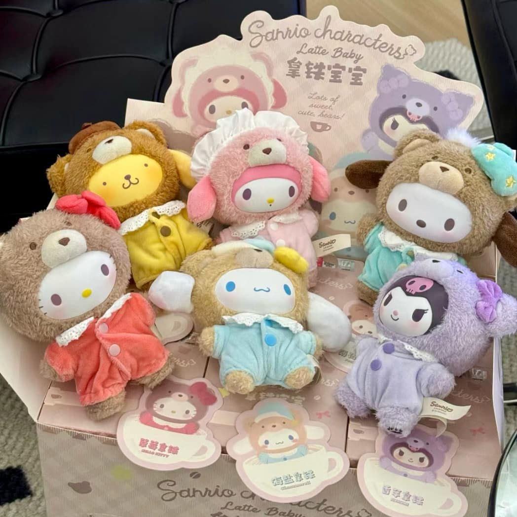 正版聯名 三麗鷗拿鐵寶寶搪膠盲盒