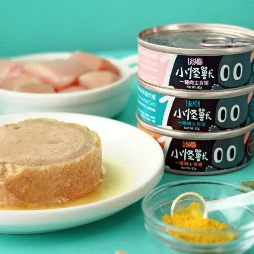「貓用」怪獸部落 - 1種肉低敏無膠主食罐 82G/165G