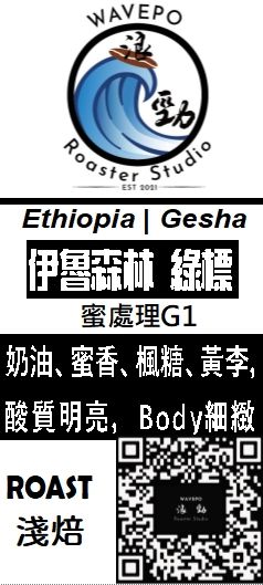 衣索比亞 藝伎村 蓋里區 伊魯森林 綠標 蜜處理