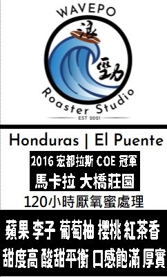 2016年 宏都拉斯 COE冠軍  宏都拉斯  蒙德西猶斯 馬卡拉 大橋莊園 120小時厭氧蜜處理