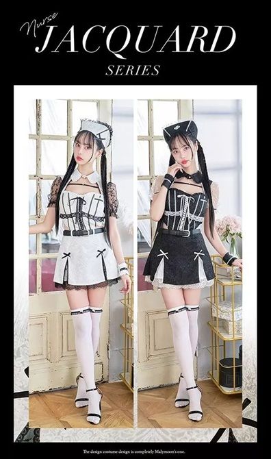 【Malymoon】プ【中村里砂着用】フラワージャガードウエストカットナース【10012】