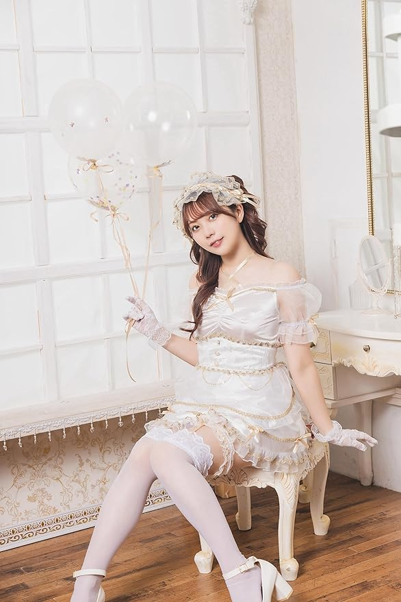 clearstone -メイド お姫様 リリパレ プリンセスフリルメイド 花嫁 レディース フリーサイズ ホワイト