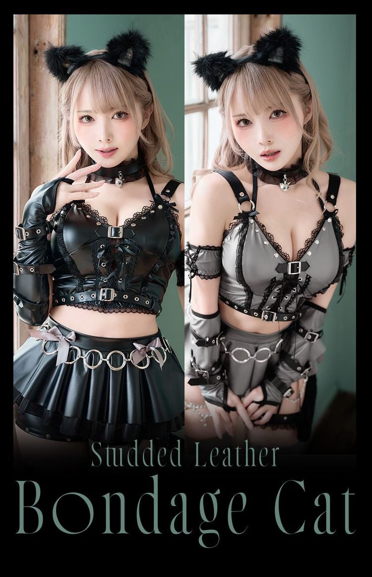 【Malymoon】スタッズレザーボンテージキャット【CS-25-10300】