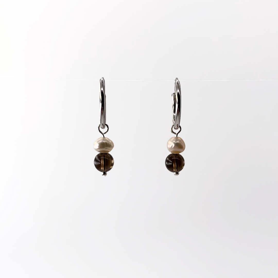 Pearl ＆ Quartz Earrings