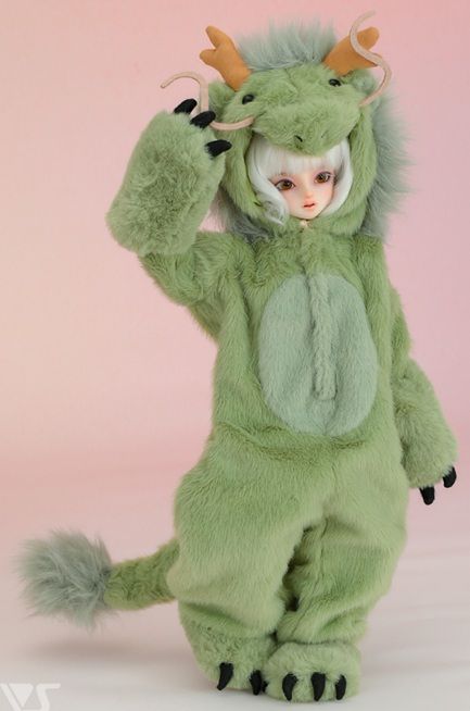 VOLKS 四分娃衣 毛絨龍卡通裝套裝 + 毛絨龍爪＆拖鞋套裝