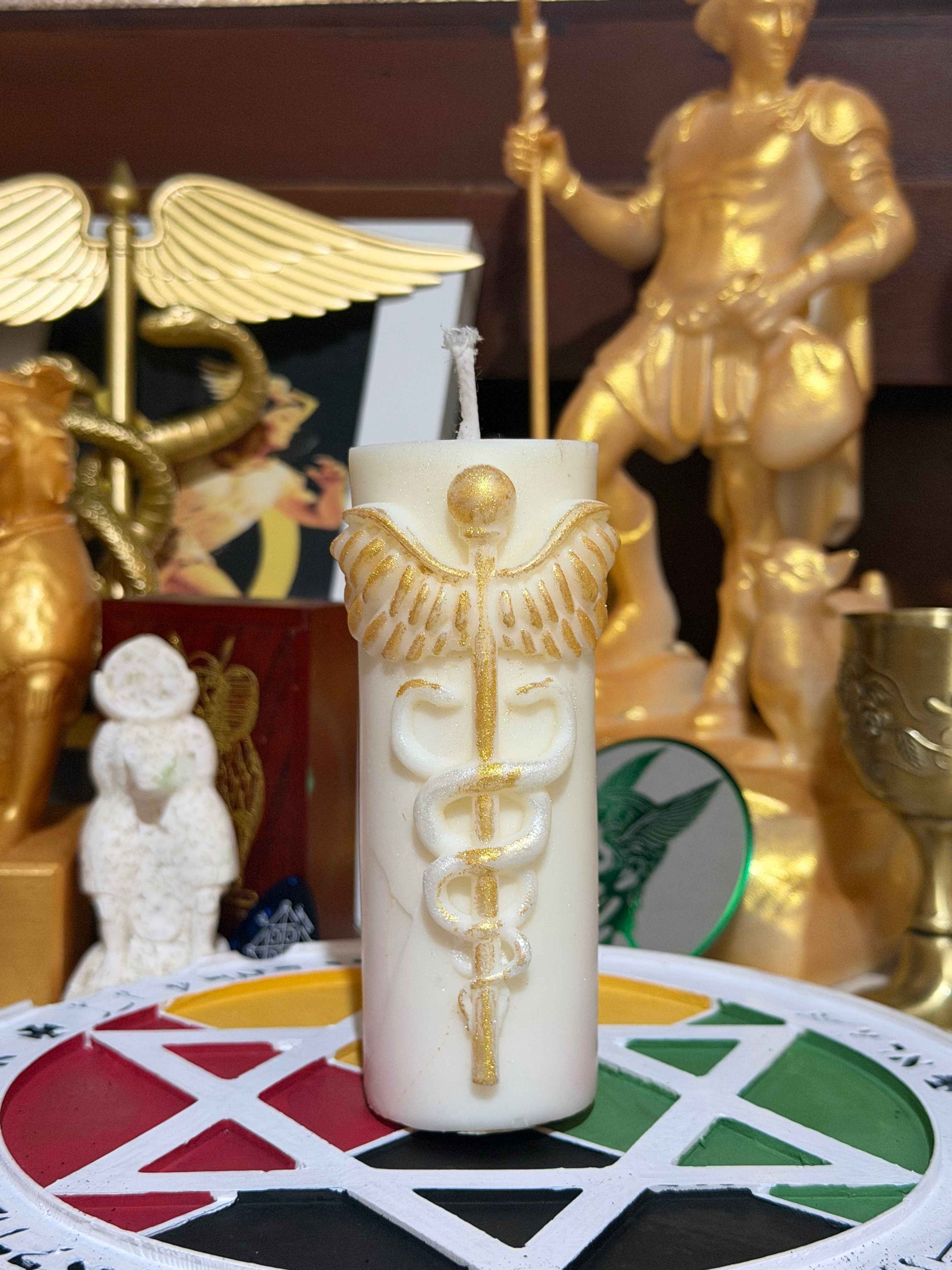 儀式蠟燭系列｜赫爾墨斯雙蛇杖儀式組 ⚜️ ✨🕯️