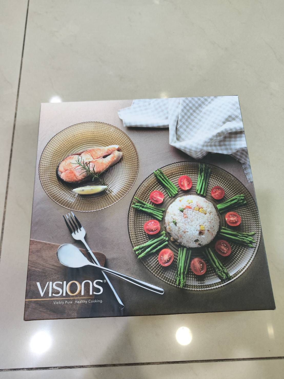 ＜全新＞ 美國康寧 VISIONS 晶彩琥珀 8.5吋深盤 10.5吋平盤