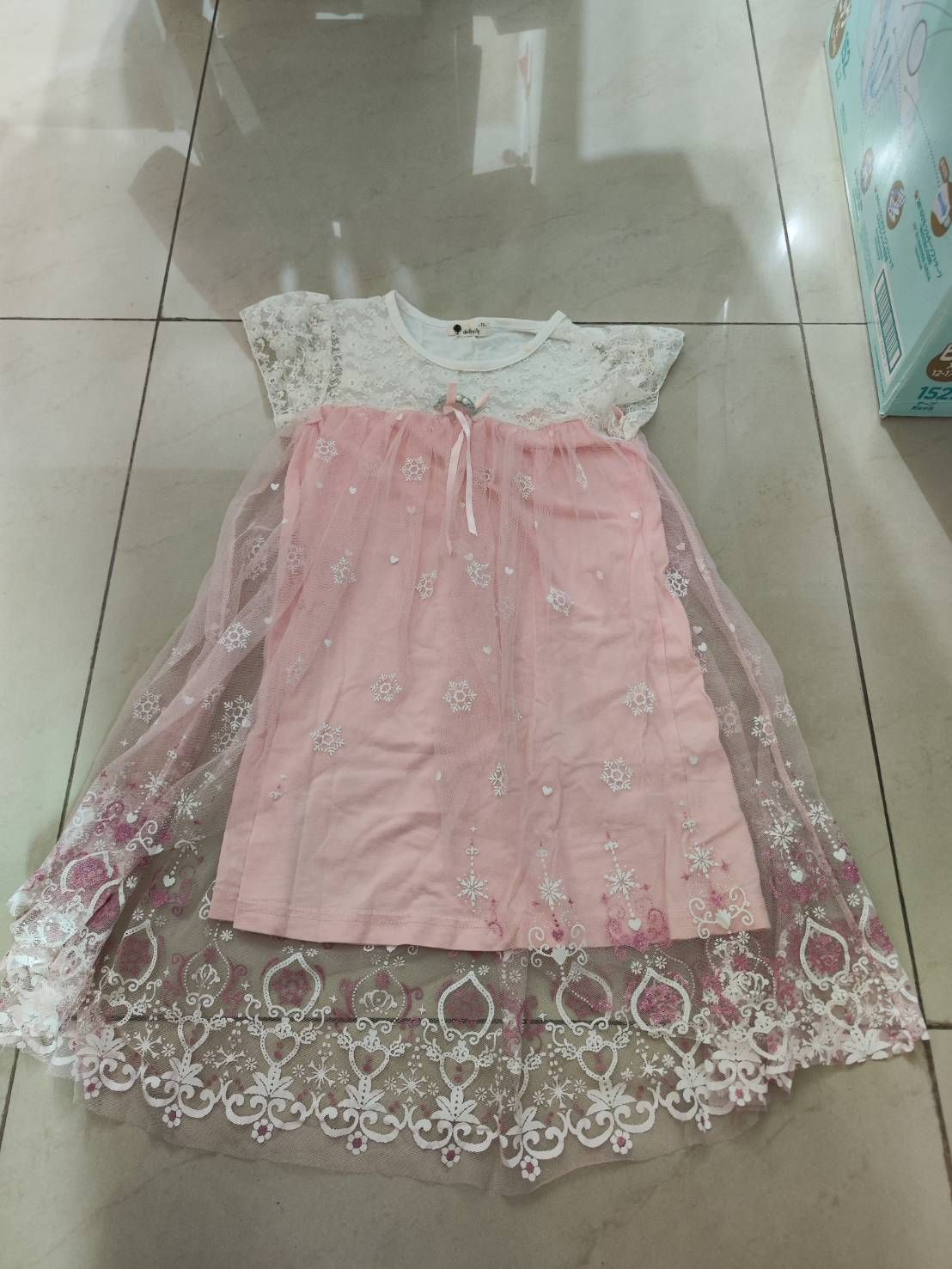 100cm 粉紅色ELSA洋裝