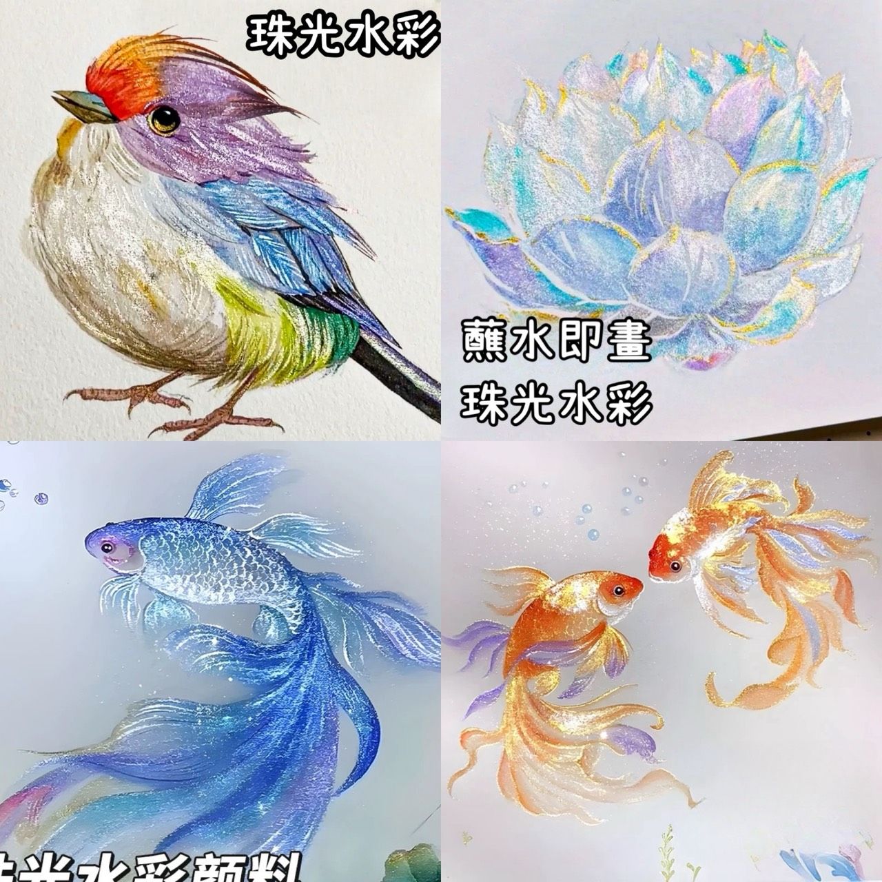 016仙氣珠光水彩24色