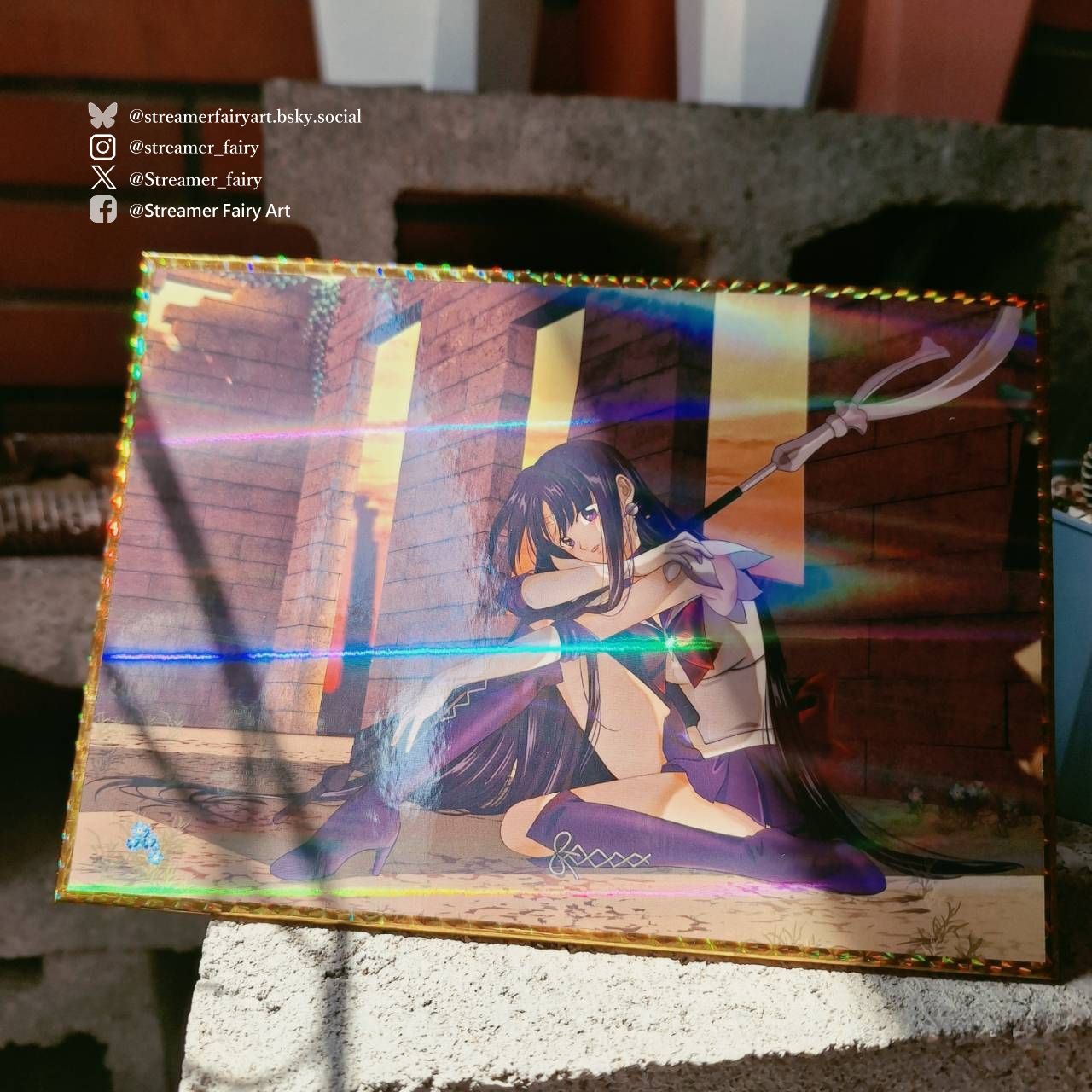 美少女戰士 長髮水手土星彩虹膜A5色紙 簽名板 寂寞星球