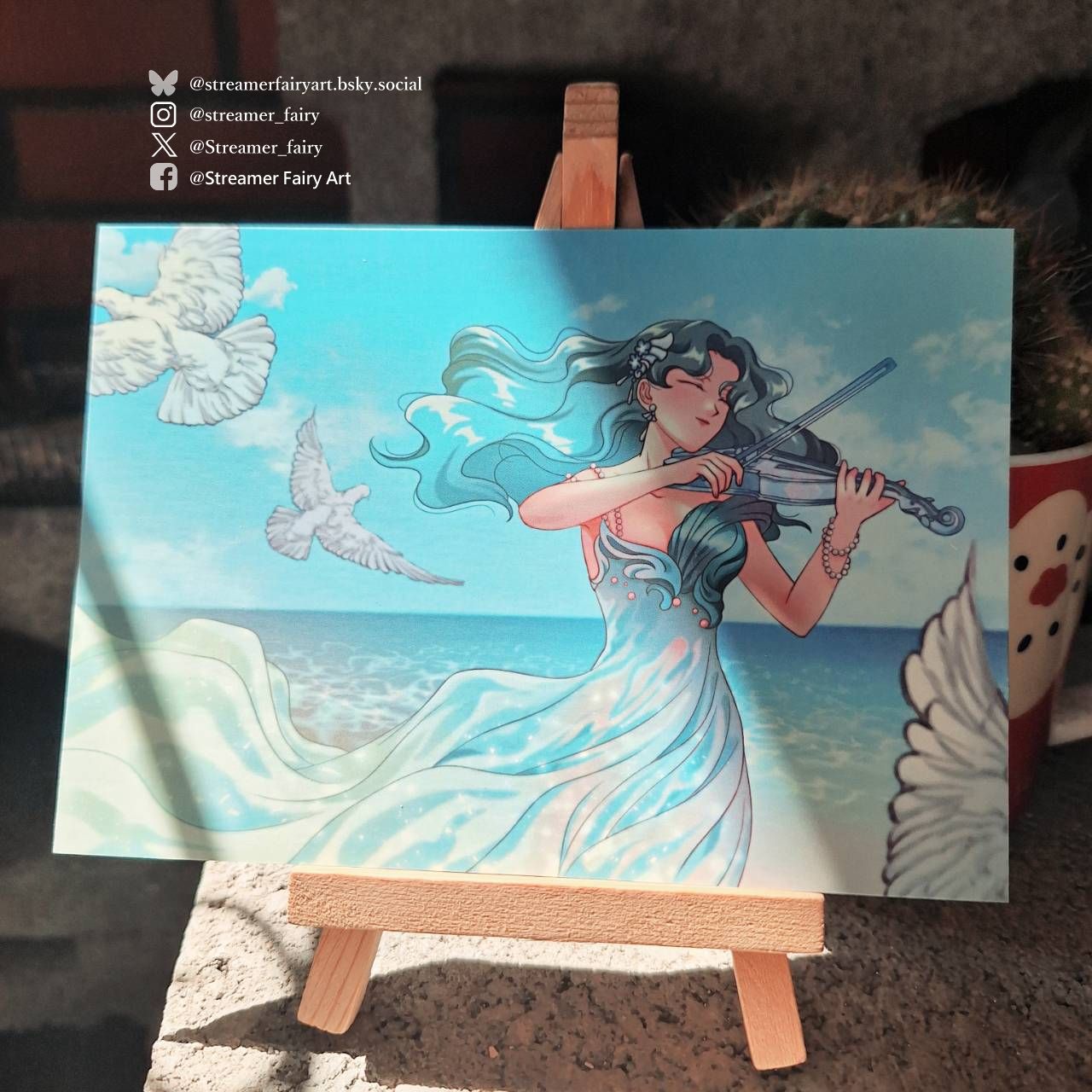 美少女戰士 海王星 高級絲絨膜雙面明信片