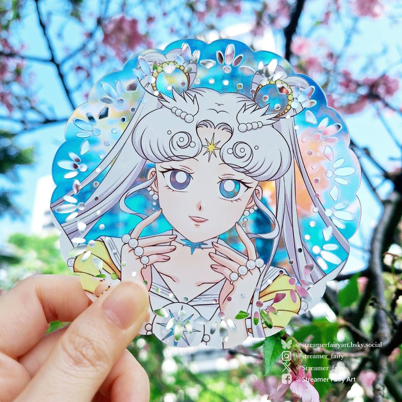 美少女戰士 水手宇宙壓克力蕾絲閃卡