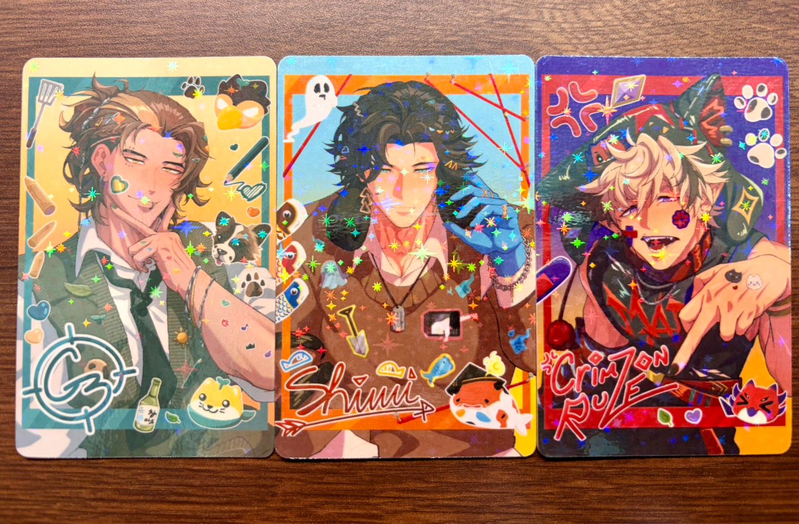 【HolostarsEN】GB/Ruze/Shinri 雙面閃光膜小卡