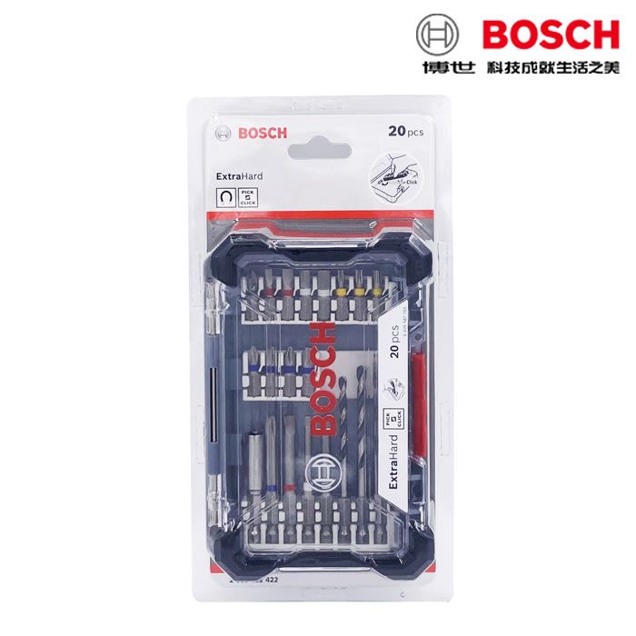 德國 BOSCH博世 20件起子頭套裝組 接桿 星型 螺絲 內六角 鐵工鑽頭 配件組 2608522422