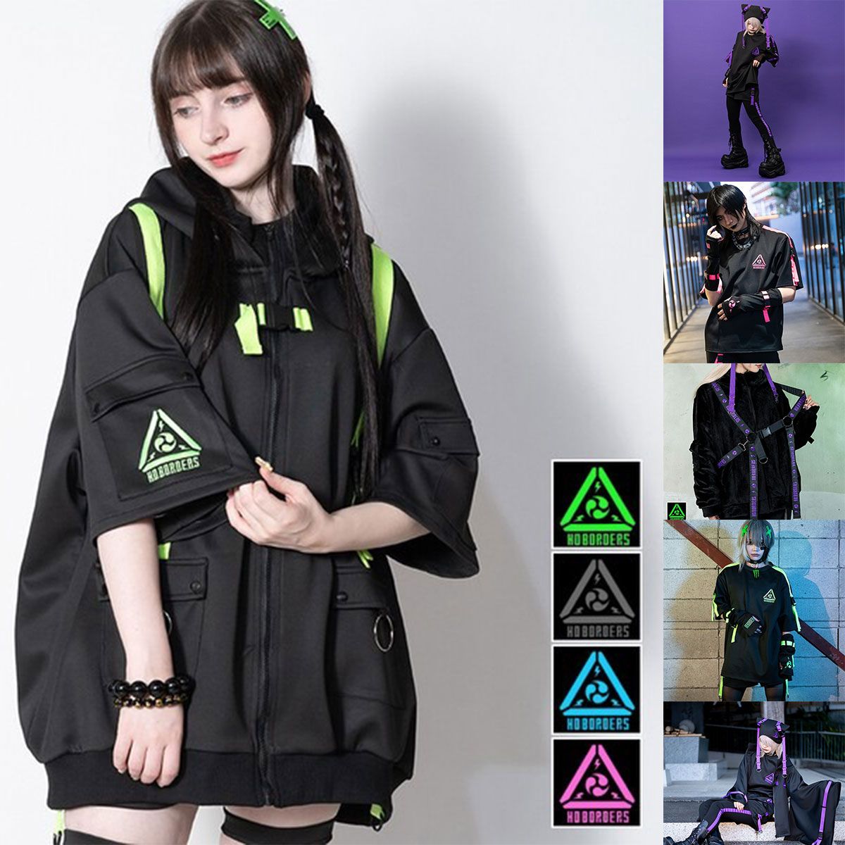 【ACDC RAG】渦雷系列-綠色系外套/短褲/T恤/腿套/袖套/背帶：