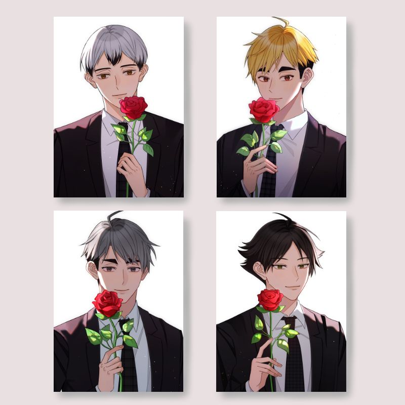 ∷ 咩咩咩嚕 ∷ 排球少年 ◆ 稻荷崎×ROSE明信片