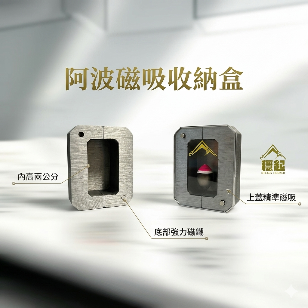 穩起 多功能 磁力收納盒 阿波 母線 梅花鉤 統一收納 透明蓋可以直接看你的愛波