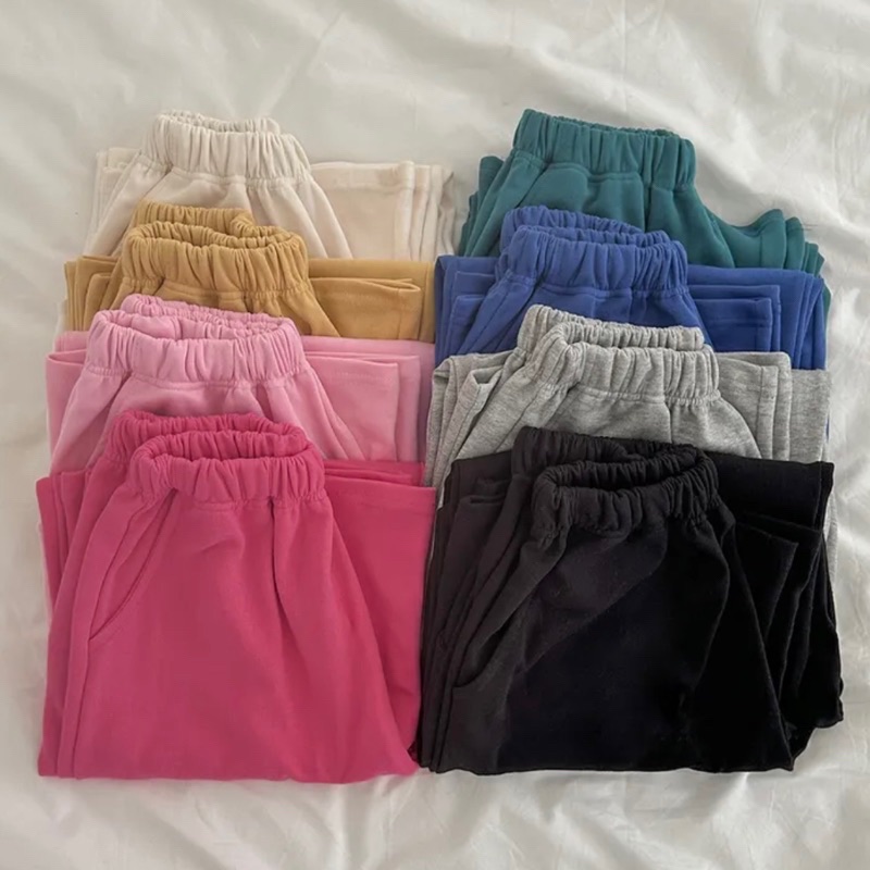 韓國網拍熱銷款 直筒修飾身形多色棉褲👖