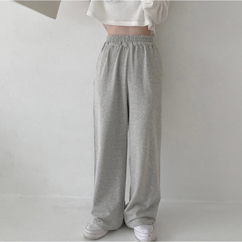 韓國網拍暴瘦修飾屁股直筒鬆緊棉褲🔥🇰🇷