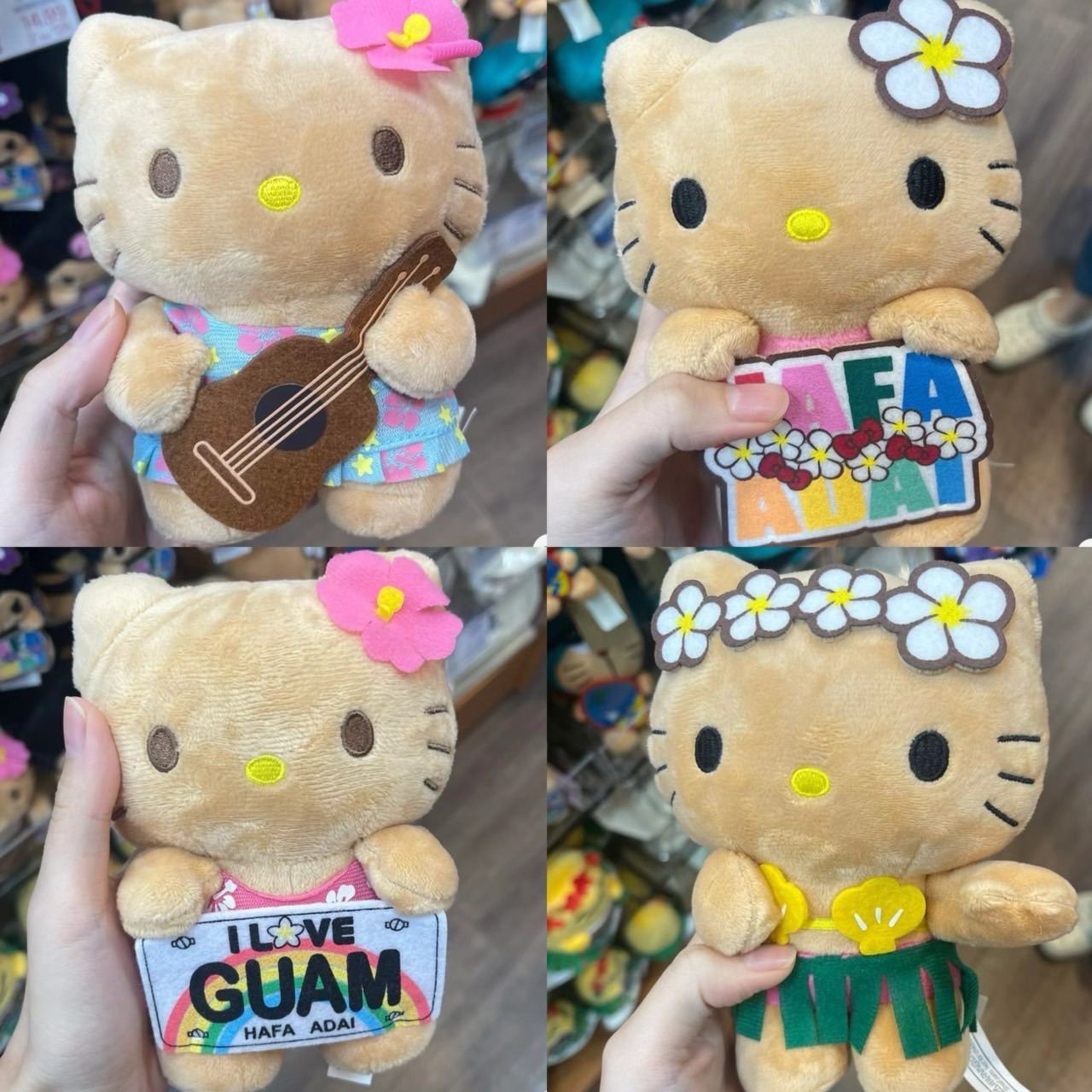 關島限定正版焦黑Hello Kitty玩偶