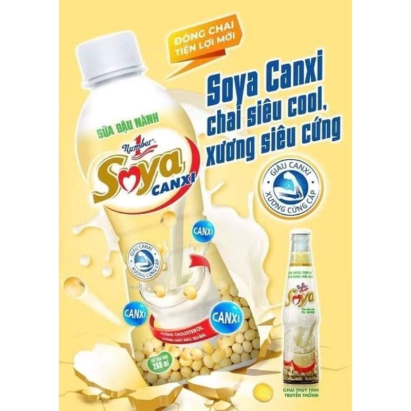 越南 NUMBER 1 SOYA canxi 豆奶 Sữa đậu nành 268mL