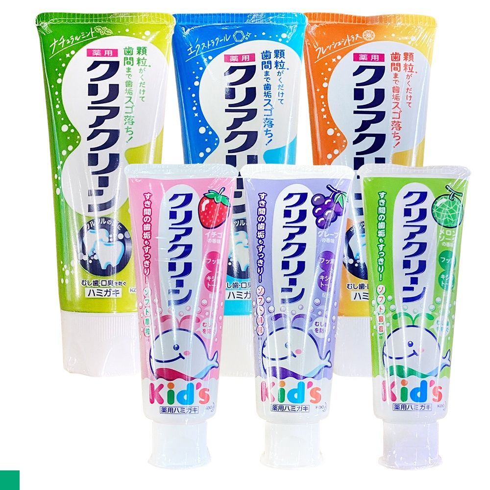 日本 Kao 花王 ClearClean 牙膏 兒童牙膏 酷涼薄荷 清新薄荷 柑橘薄荷