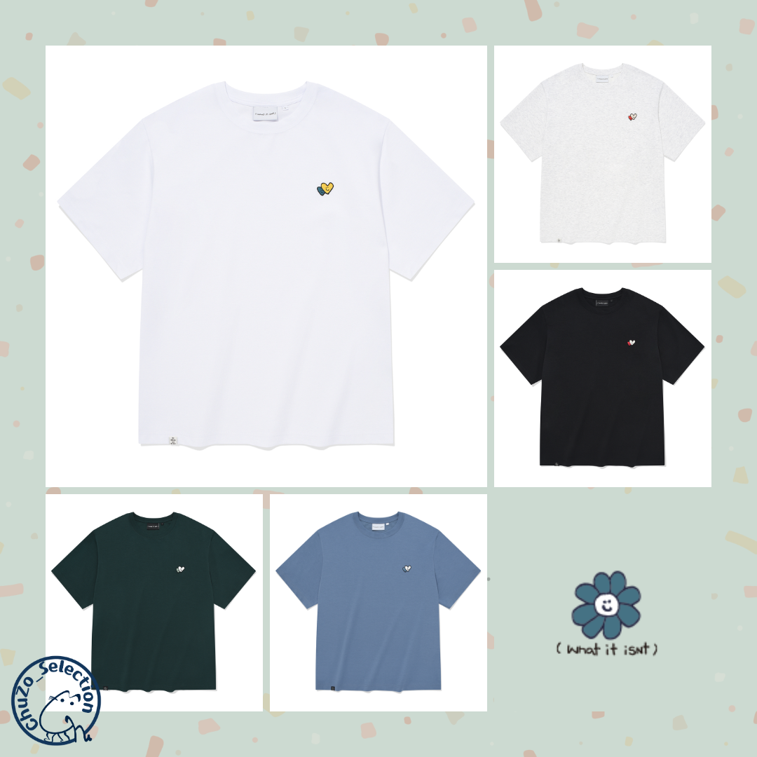 what it isnt 雙愛心刺繡Tee