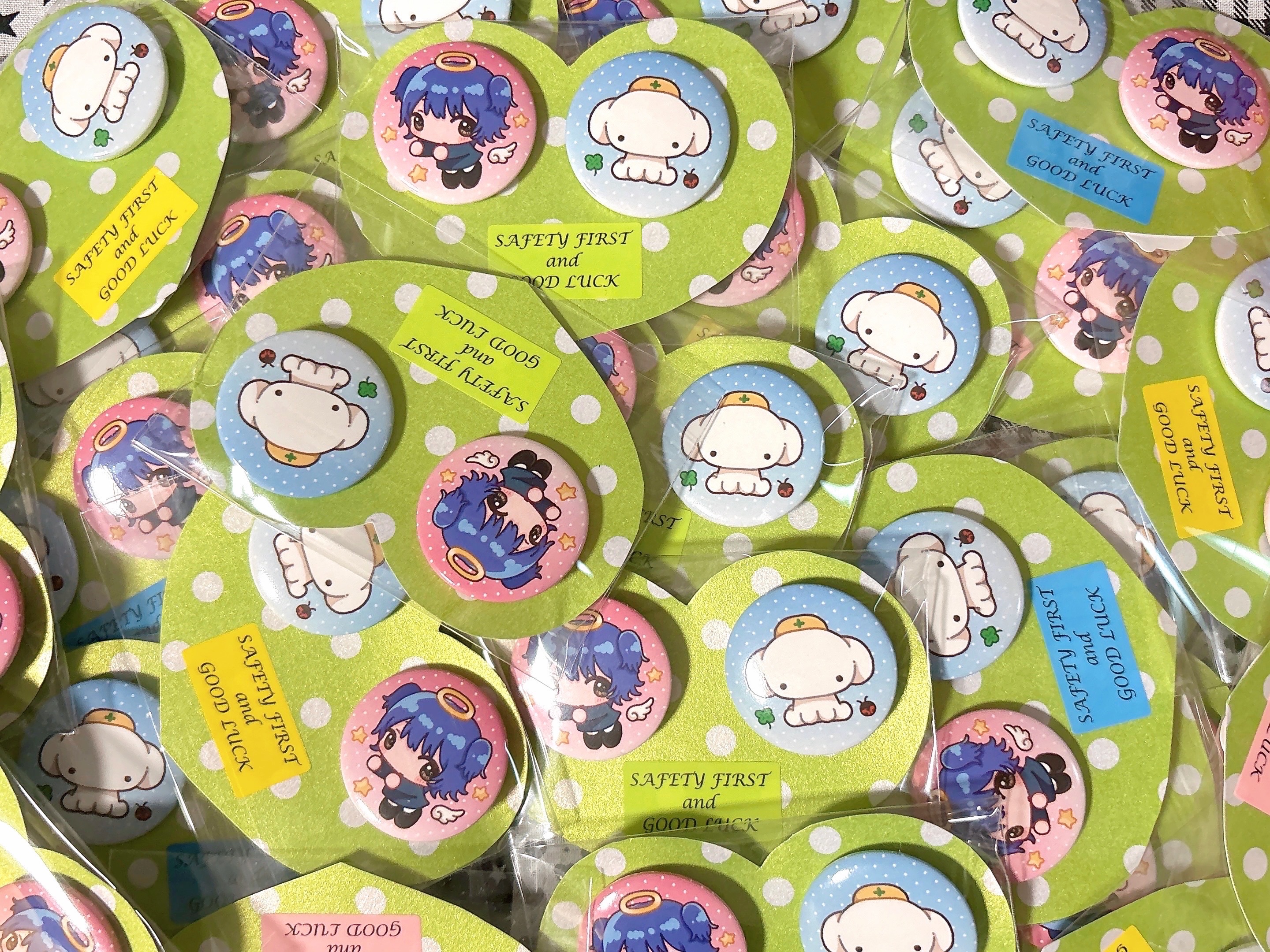 瑪魯｜safety first and good luck 小徽章組+貼紙