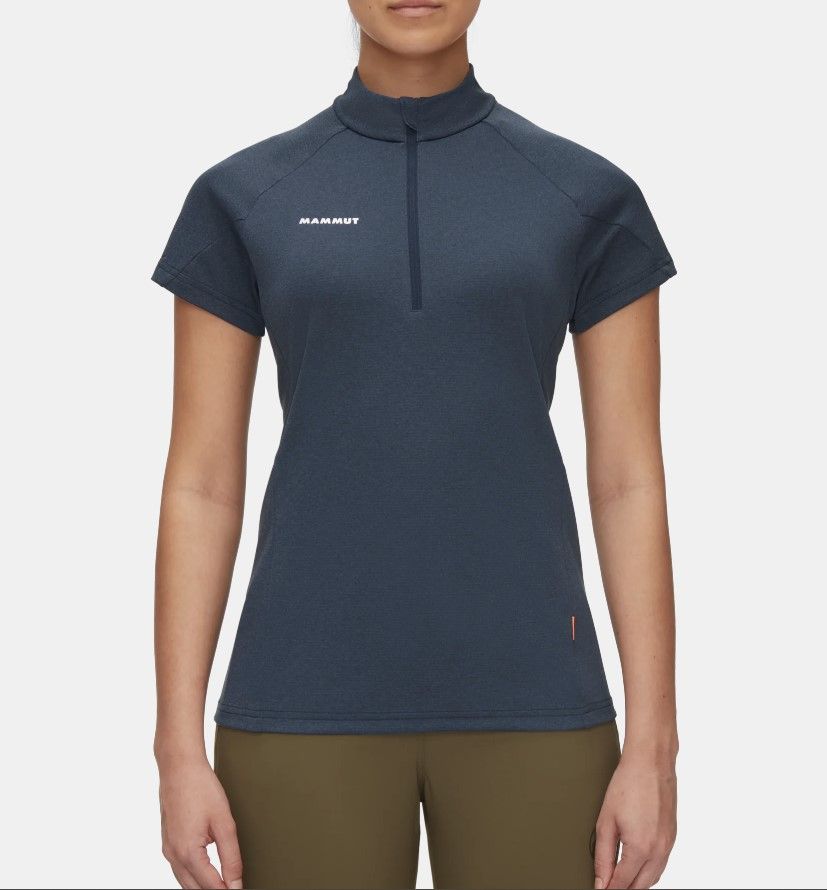 【Mammut 】Aegility Half Zip T-Shirt長毛象立領半拉鍊短袖排汗衣 女款