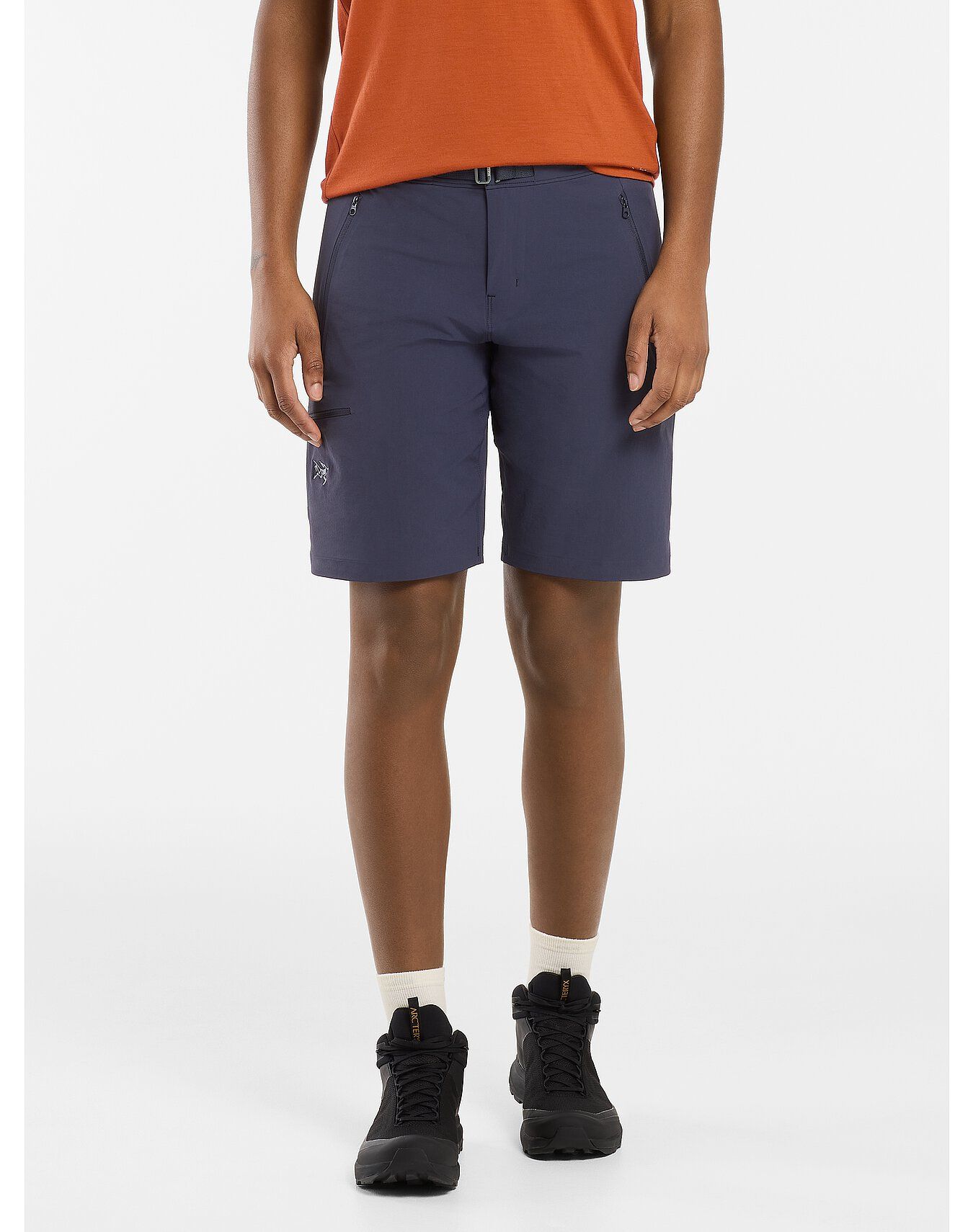 【ARCTERYX】 Gamma LT Short 9＂ 始祖鳥防潑水防風軟殼9吋長短褲 -女款 黑寶石色