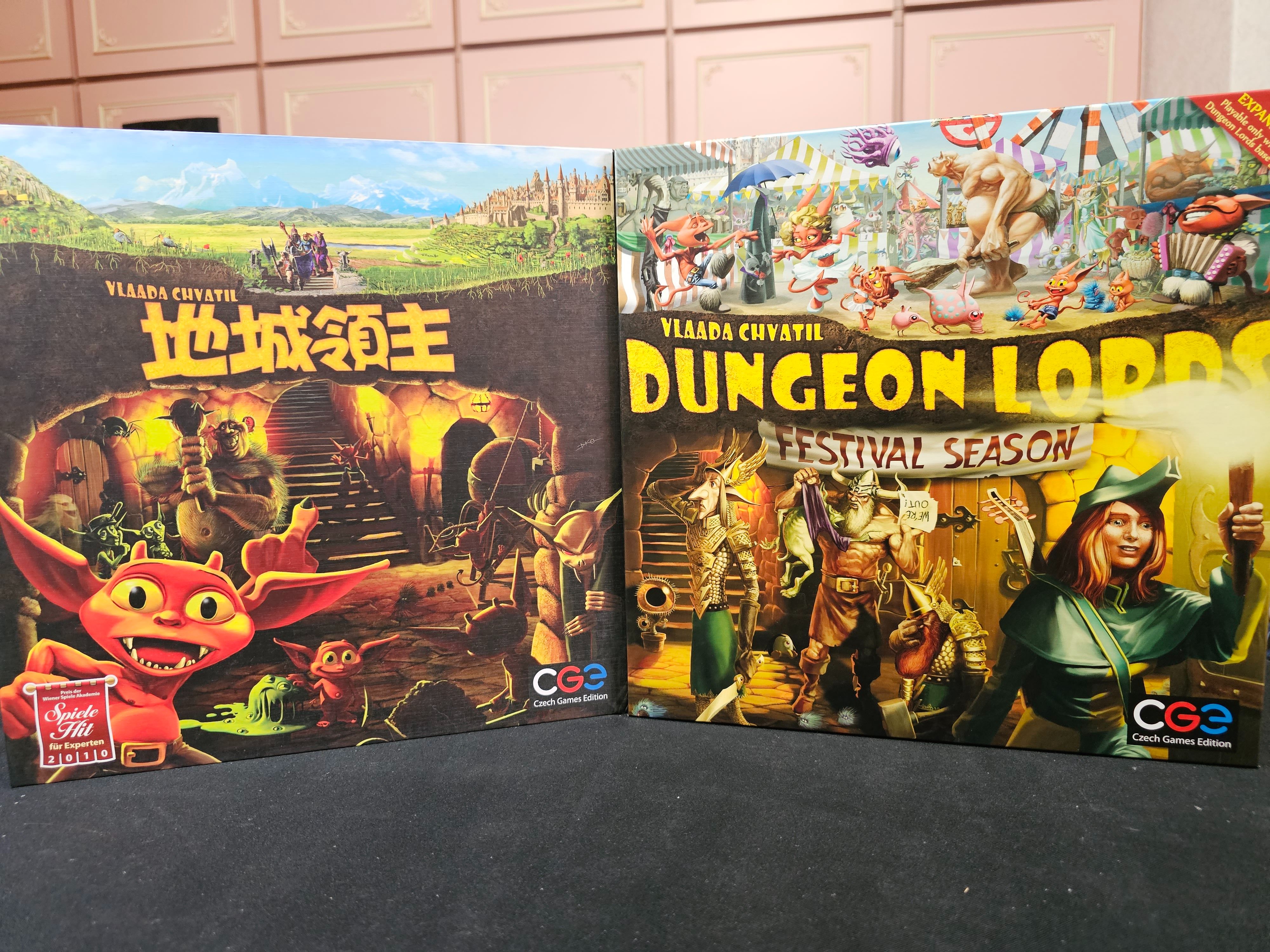 地城領主+盛典季節擴充（主遊戲為中文盒+英文內容+自製中文說明書）（擴充英文）