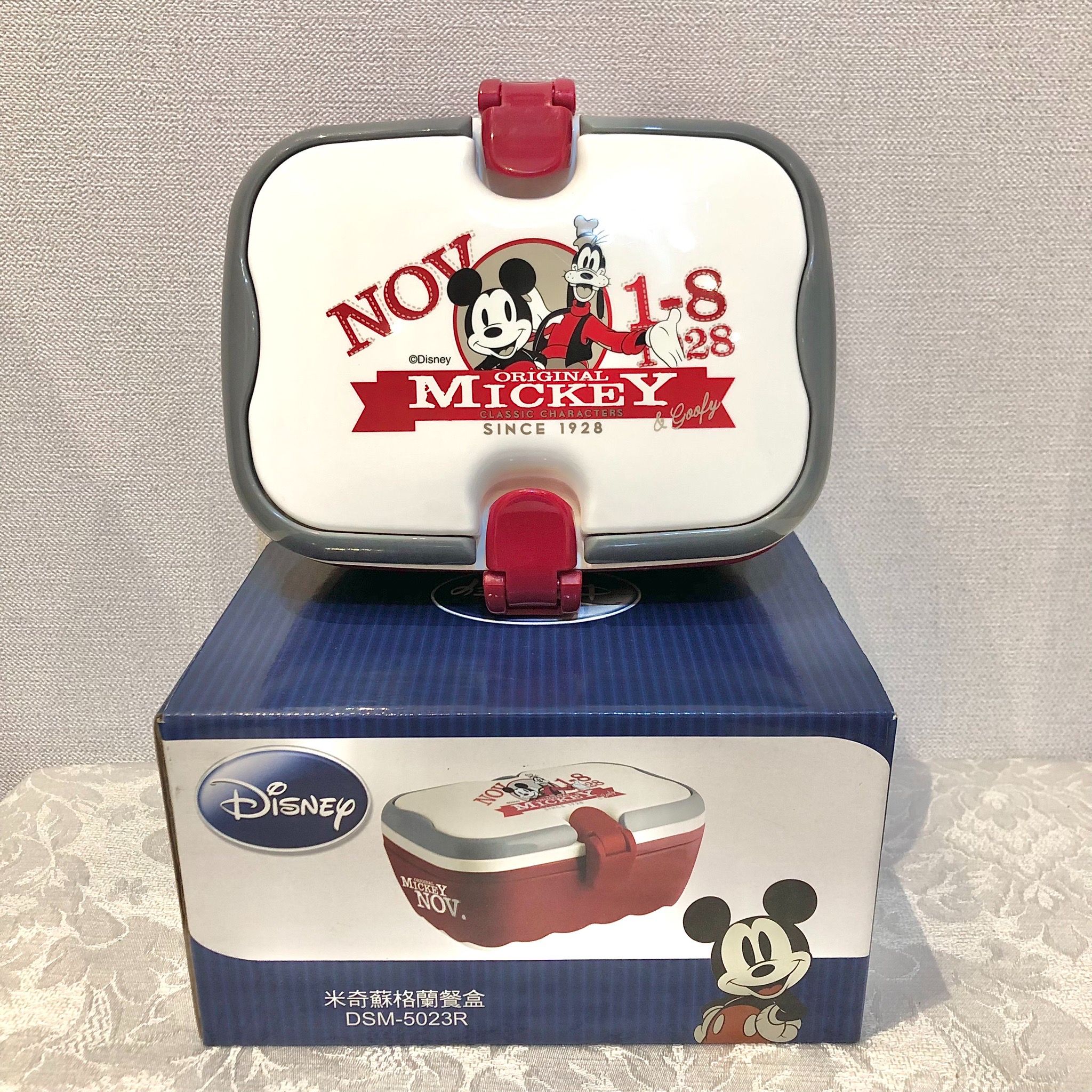 米奇蘇格蘭雙層餐盒 復古米奇 股東會紀念品